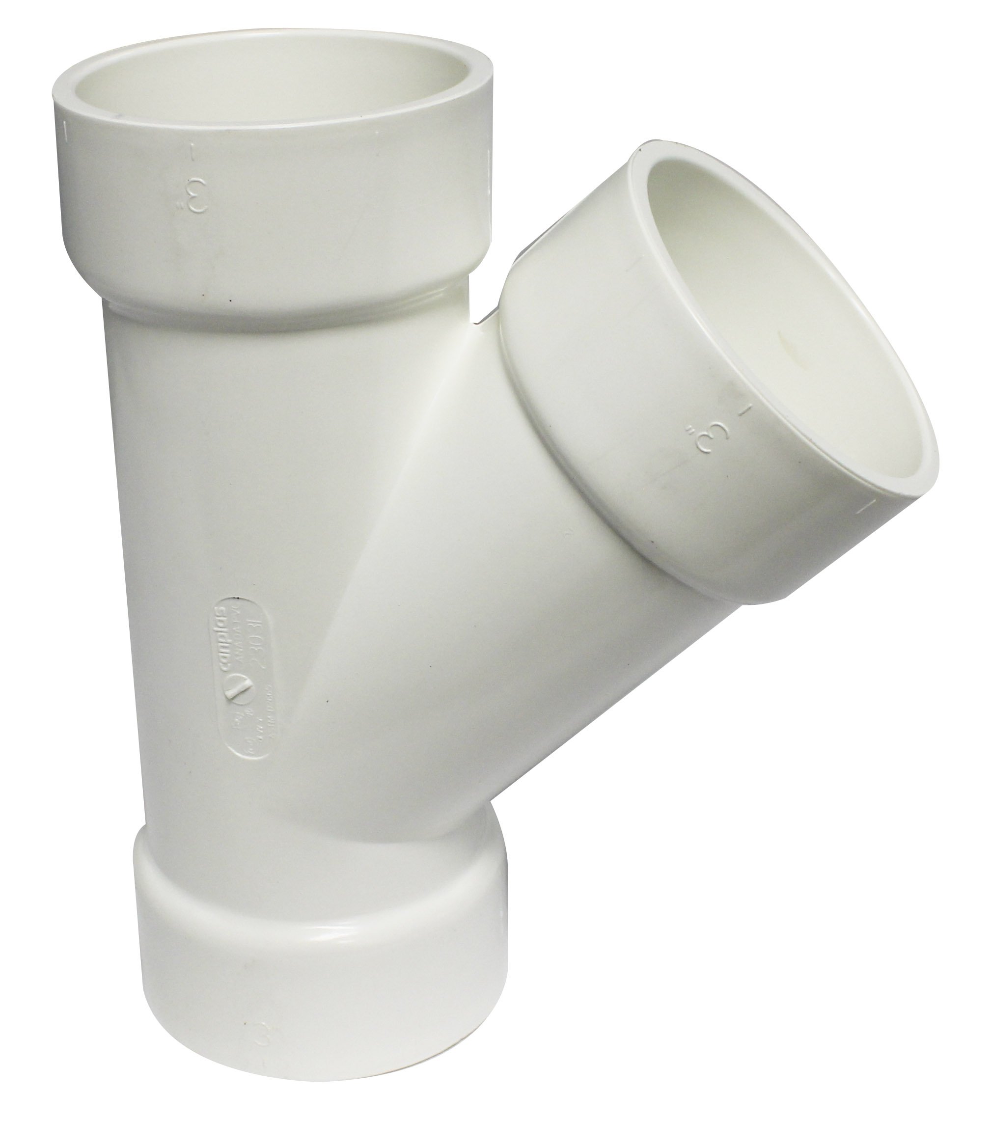 Amazon.com: Canplas 192303L PVC DWV Y Long HXHXH, 3-Inch, White