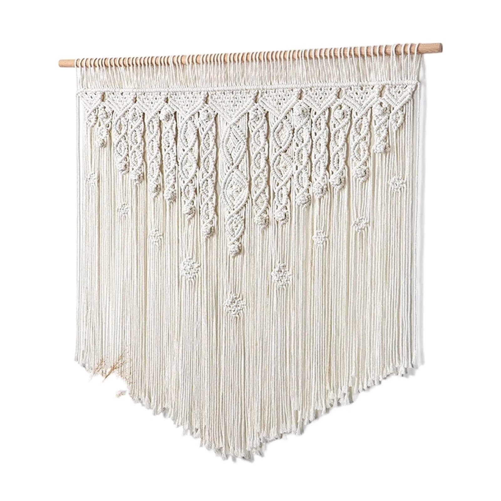 GOXQIT 1 Pcs Hand-woven Macrame Cotton Door Curtain Tapestry Wall Hanging Art For Home