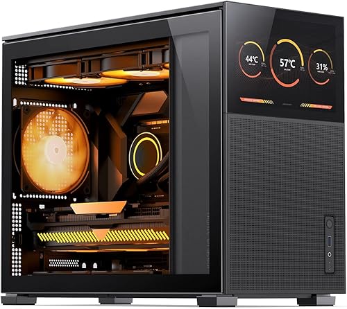 Miniatura 9 de JONSBO Carcasa para computadora D31 MESH SC blanca con pantalla, placa base M-ATXITXITXsoporte RTX 4090 (13.189-15.748 in) GPU 360280AIO, potencia