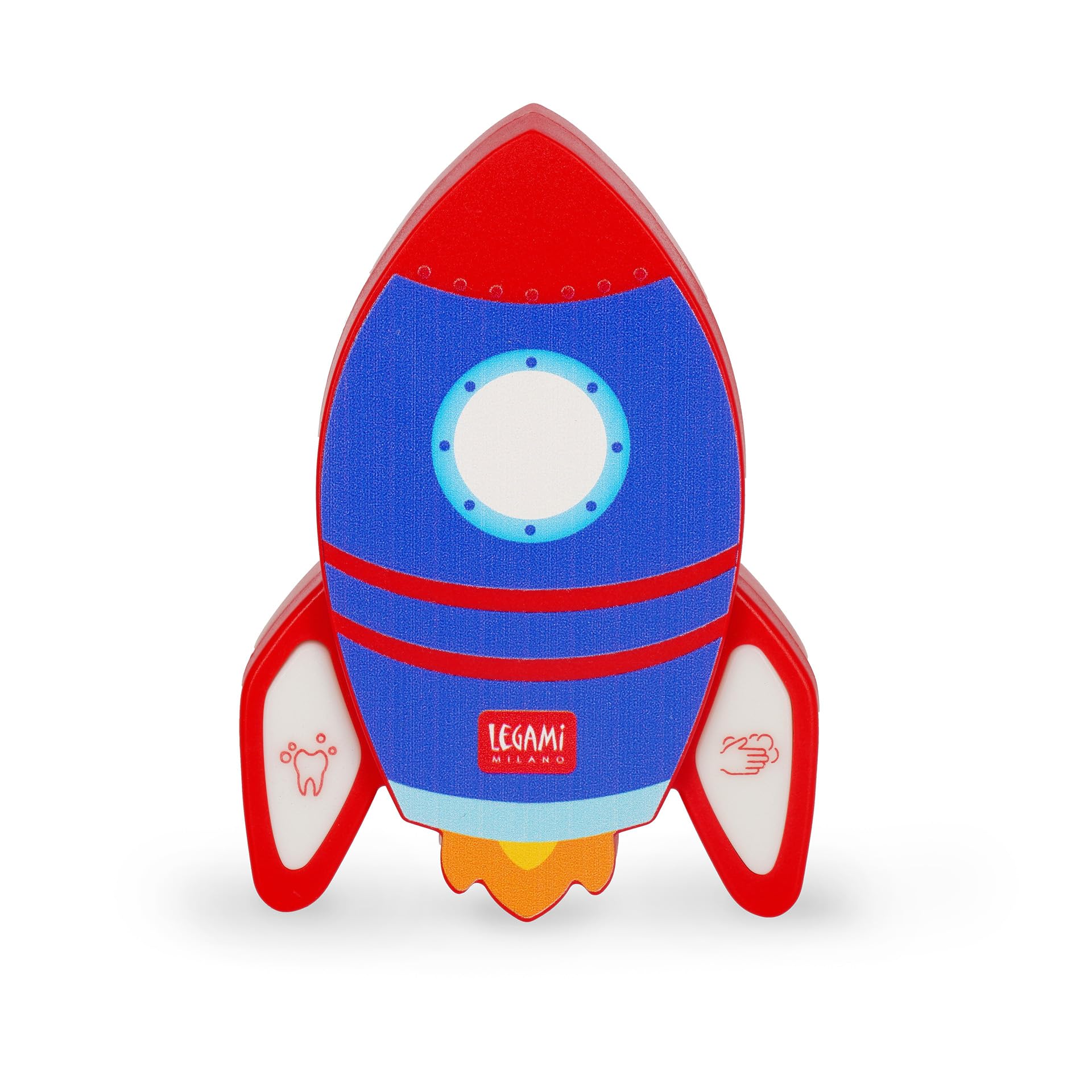 Legami - 2-in-1 timer for washing hands and teeth, hands and teeth timer, space theme, 2 minutes to wash teeth and 20 seconds for hand washing