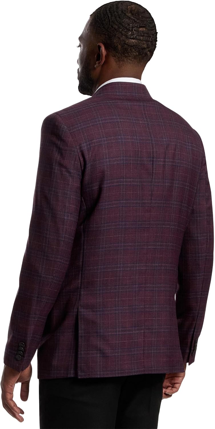 Johnston & Murphy Windowpane Plaid Dress Blazer