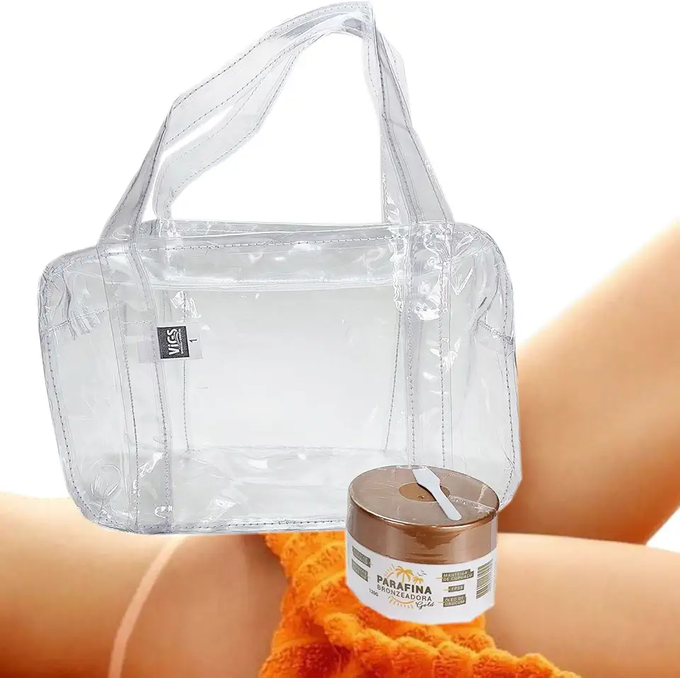 Parafina Bronzeadora Gold FPS8 120 gr + Bolsa de Praia PVC Transparente