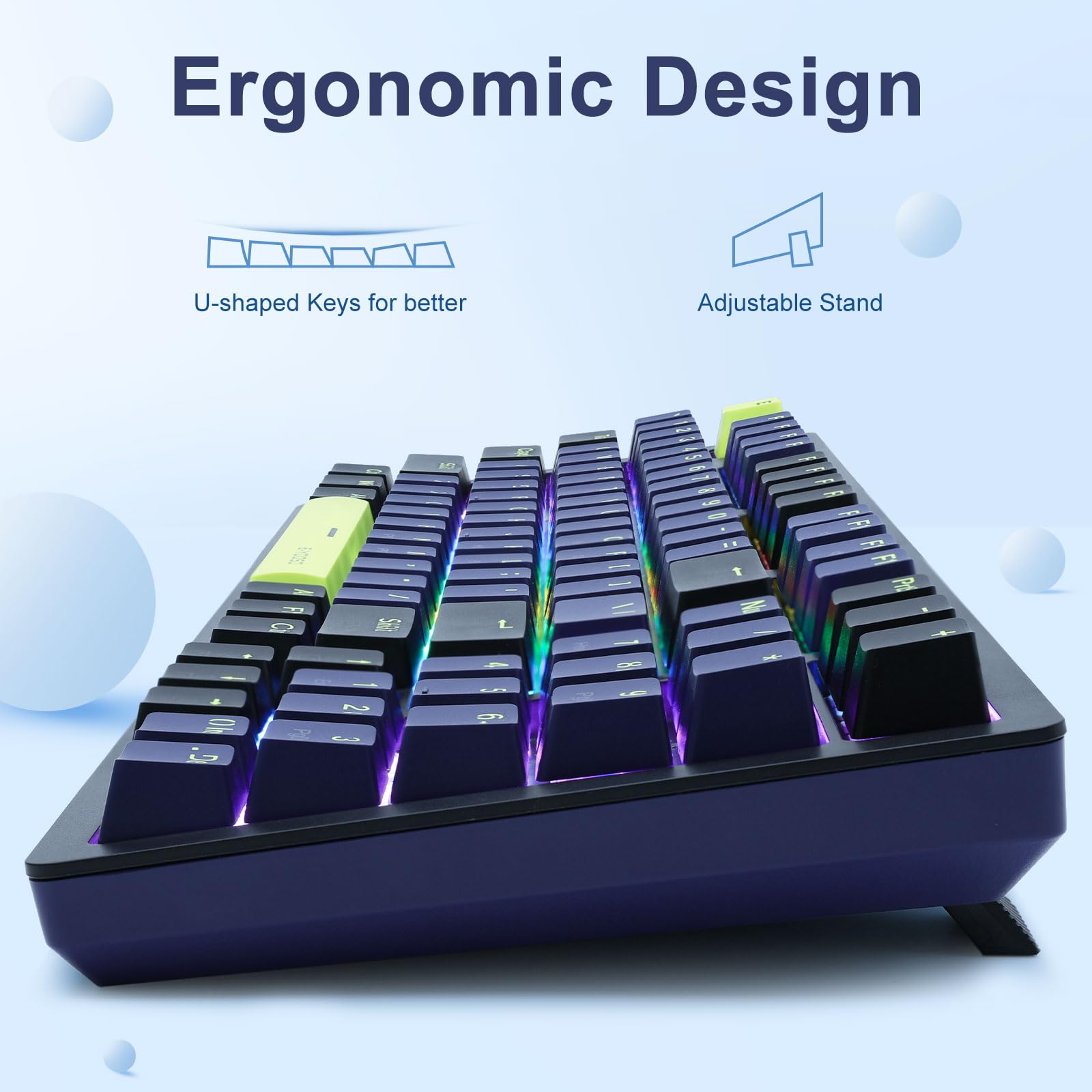 94キーメカニカルキーボード　USキーボード Amazon | E-YOOSO Z-94 メカニカルキーボード レインボーバック