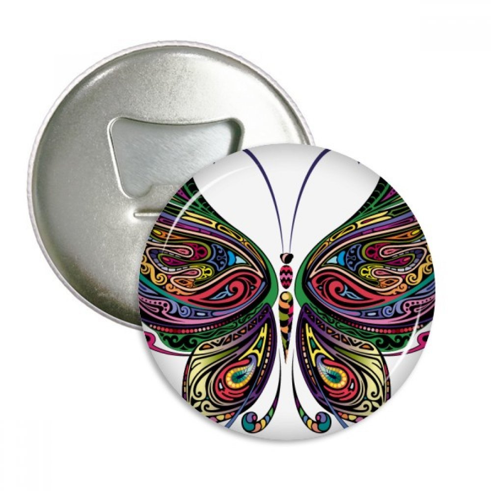 Pins badge bouton et aimants pour réfrigérateur décoratifs avec motif ailes de papillon rond