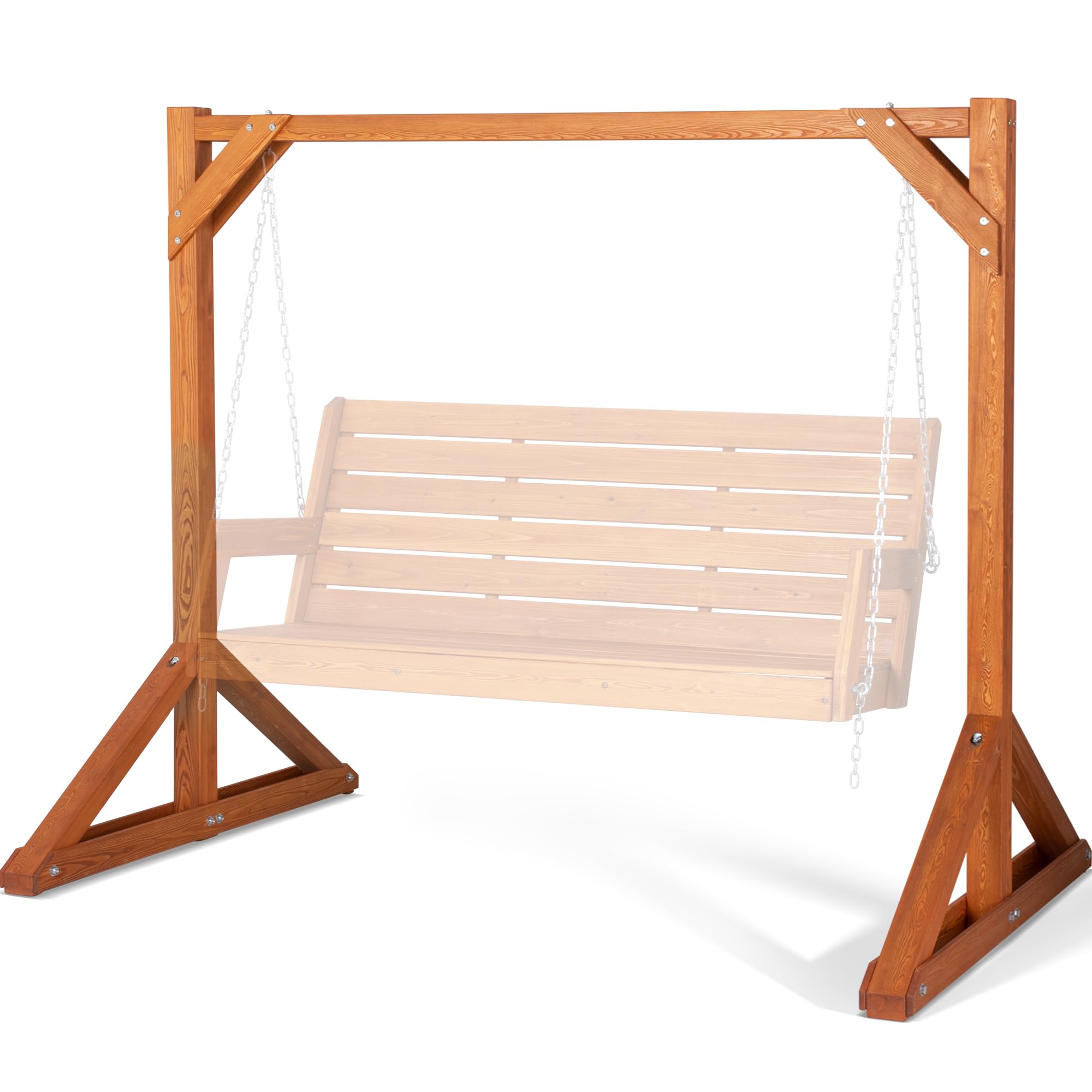 SUNCREAT Stable Frame Porch Swing Bench Stand