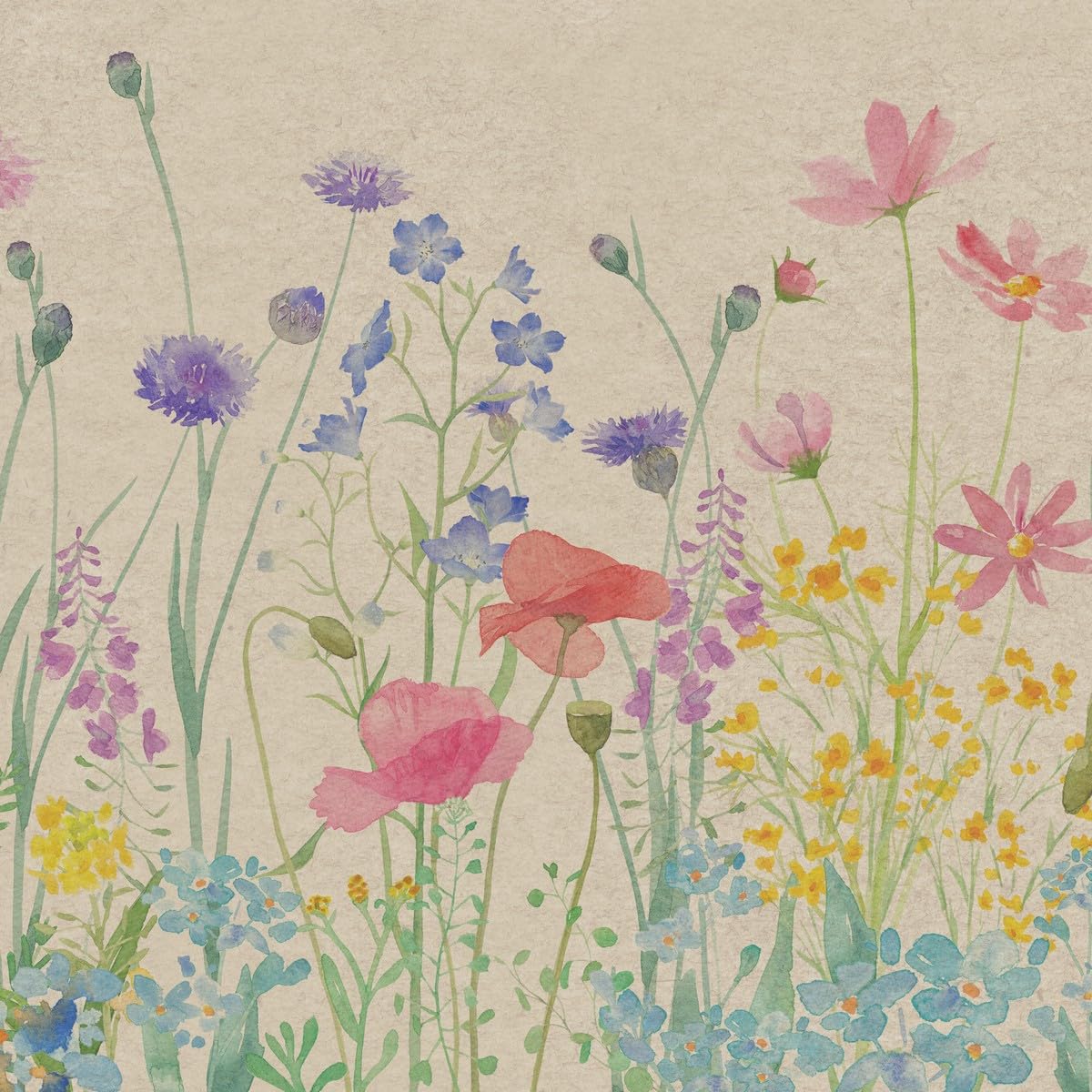 25 Servietten Aus Recycling-Papier – Motiv Blumen & Regenwaldblätter, 33x33 Cm, ökologisch Nachhaltig