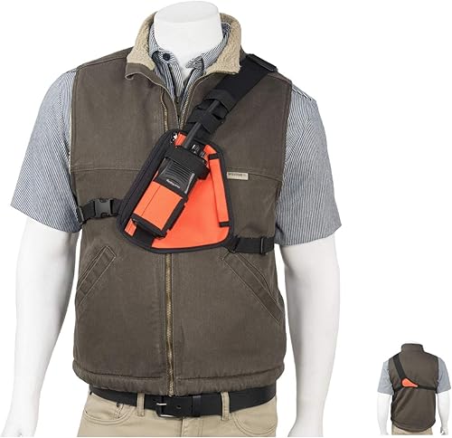 Miniatura 4 de RCH-101OR (naranja) Arnés de radio para el hombro, funda de radio ajustable para radio individual, funda de radio bidireccional para radios Motorola