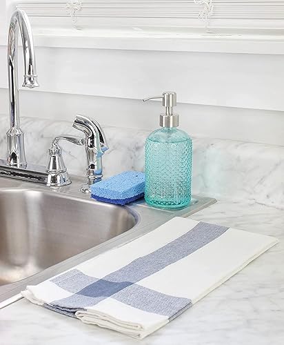 Vista 3 de AuldHome Design Dispensador de jabón de vidrio Hobnail (verde, paquete de 3); botellas decorativas con bomba