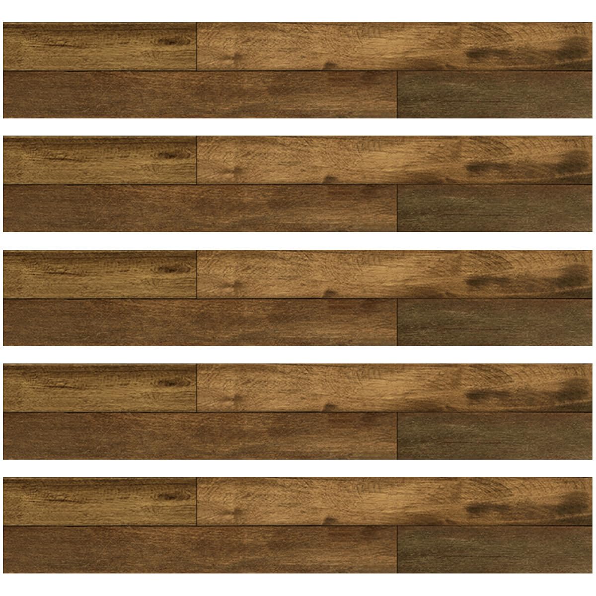 Healeved Adesivi per Pavimenti in Pvc Effetto Legno Rimovibili 15x90 Cm, Set 5 Pezzi, Resistenti All’olio, Autoadesivi per Soggiorno, Camera da Letto, Ufficio e Decorazione Casa
