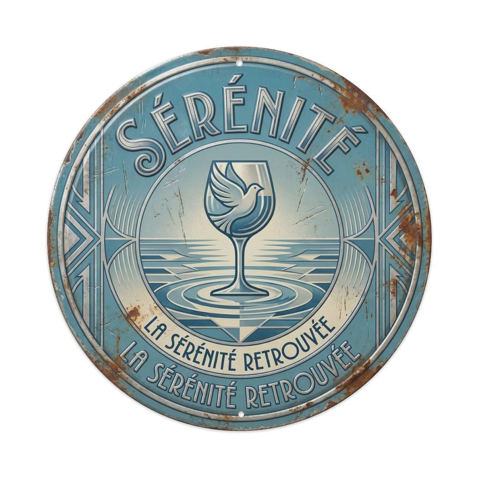 Serenity Humorous Bistro Serenity Metal Tin Sign