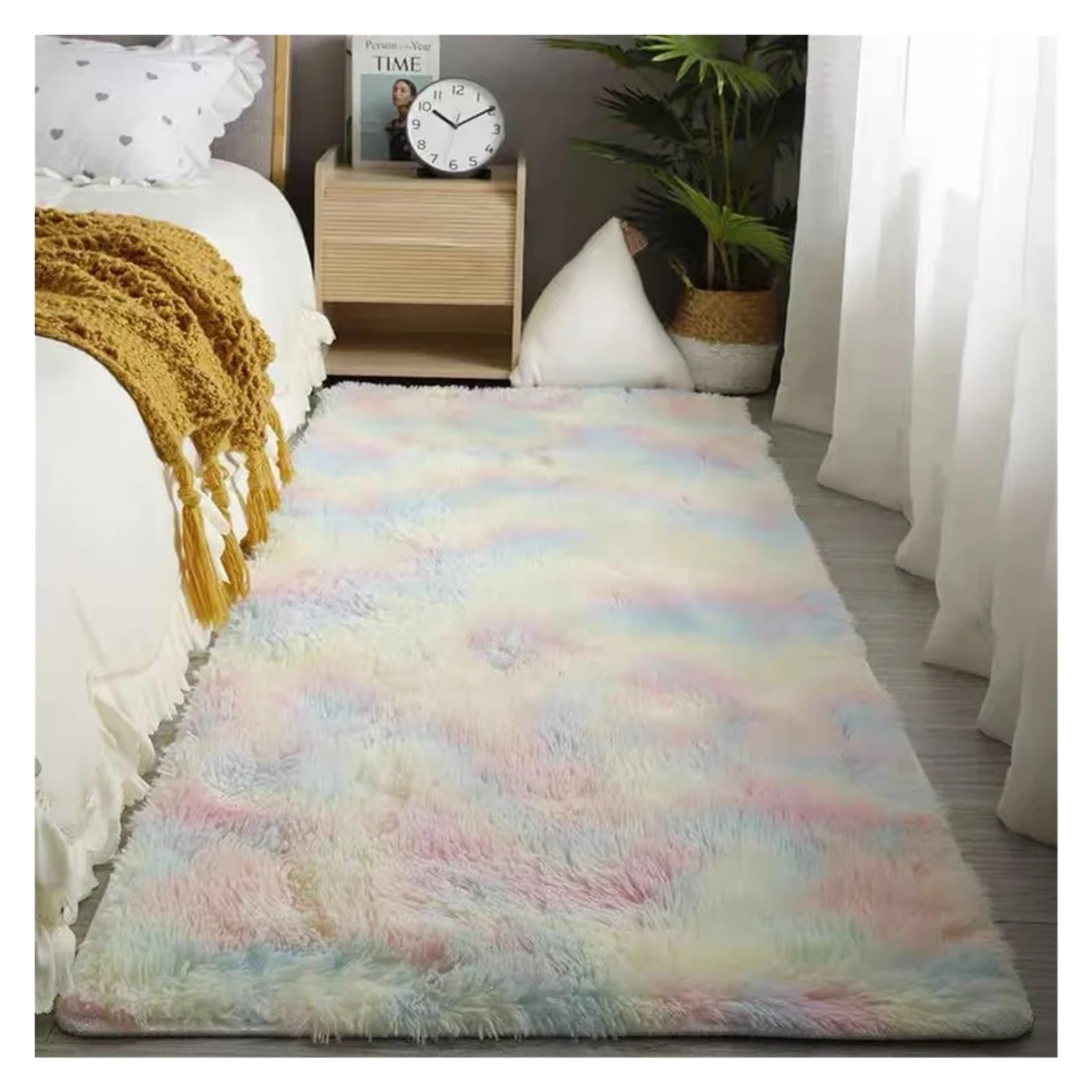 Tapis moelleux pour salon et descente de lit grand format chevet
