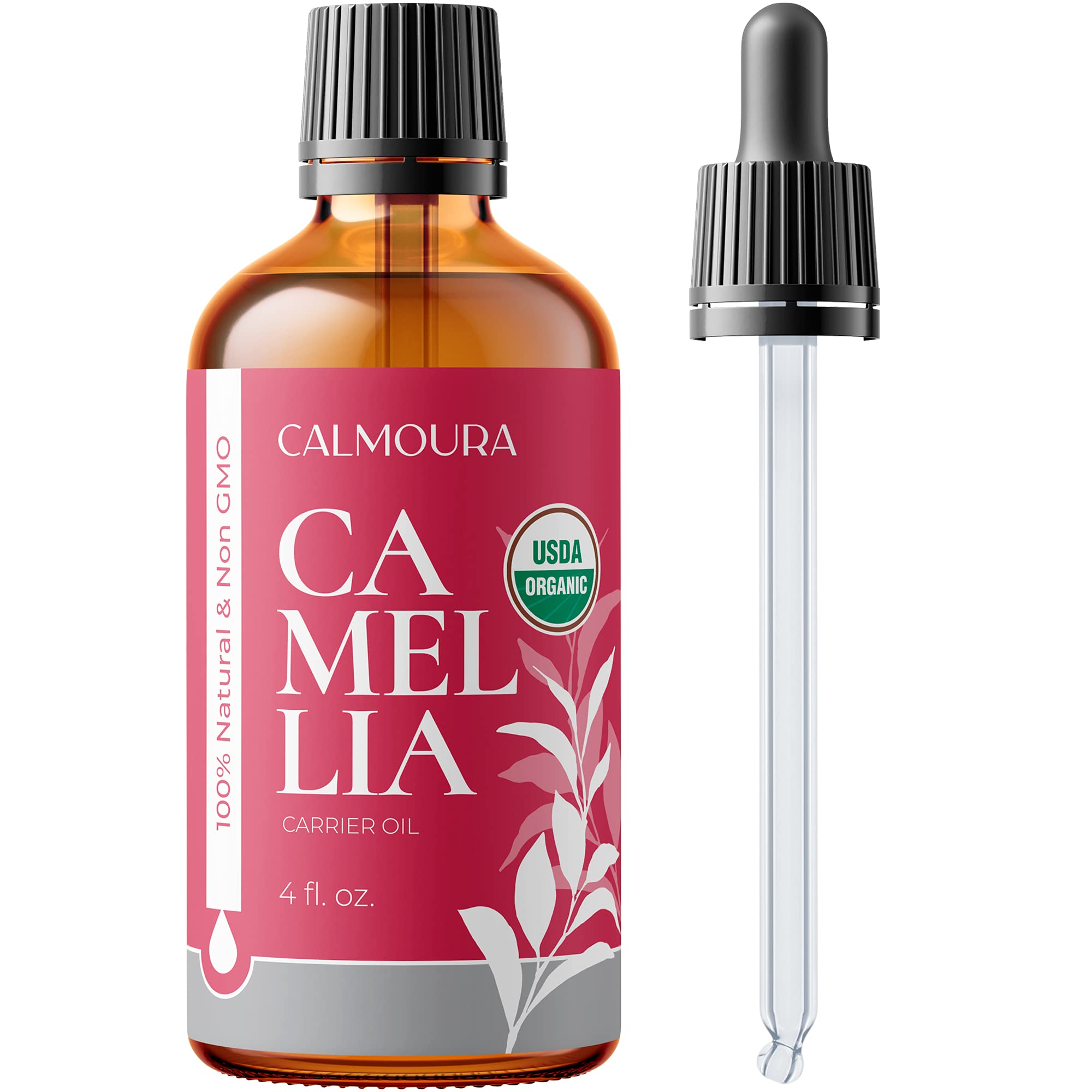 Calmoura Pure Camellia Seed Oil (118mL / 4oz) — Cold Pressed, 100% Camellia Carrier Oil