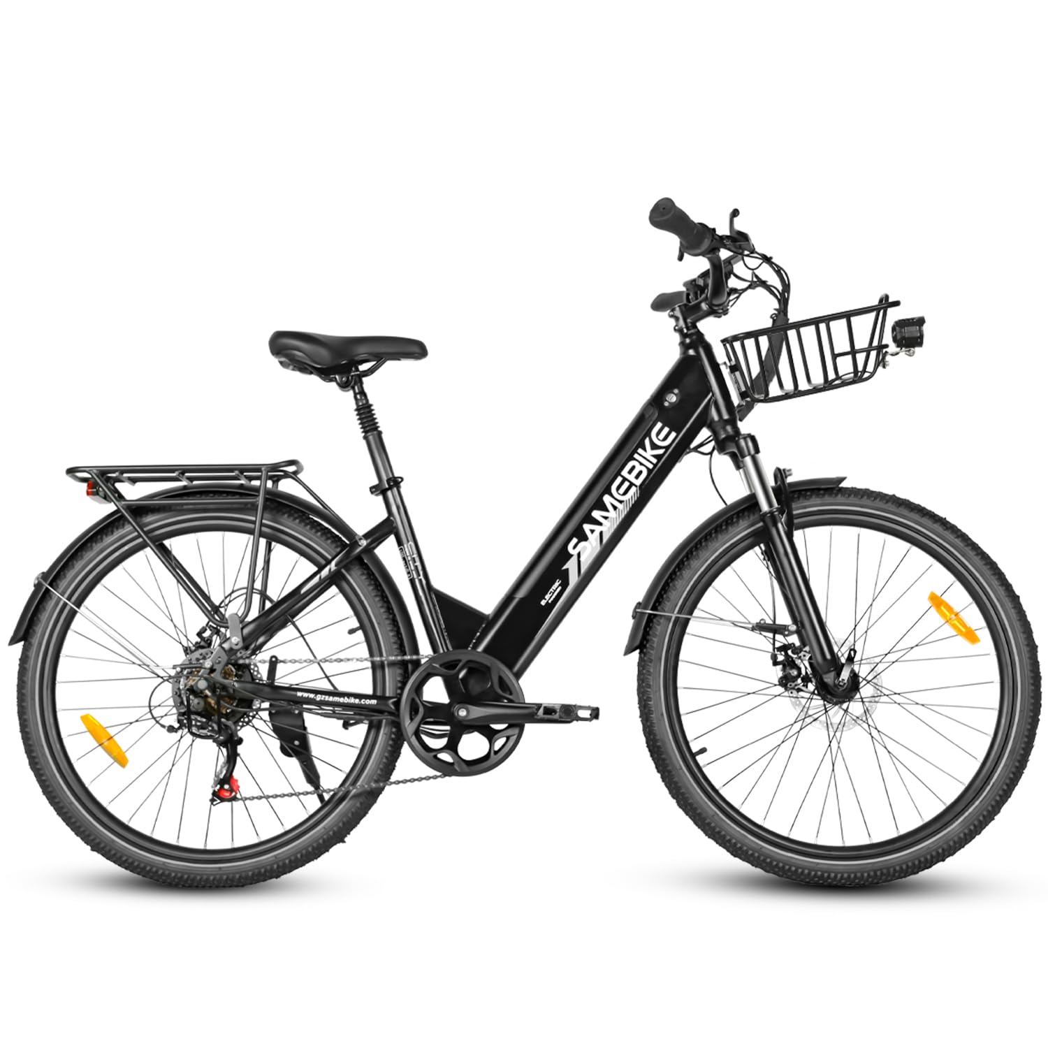 SAMEBIKE Bici Elettrica RS-A01 Pro 26 Pollici | Motore 250W Batteria 36V 15Ah | Autonomia 55-110 km | Cambio 7 Velocità Sospensione Doppia | Bici Urbana da Pendolare per Città