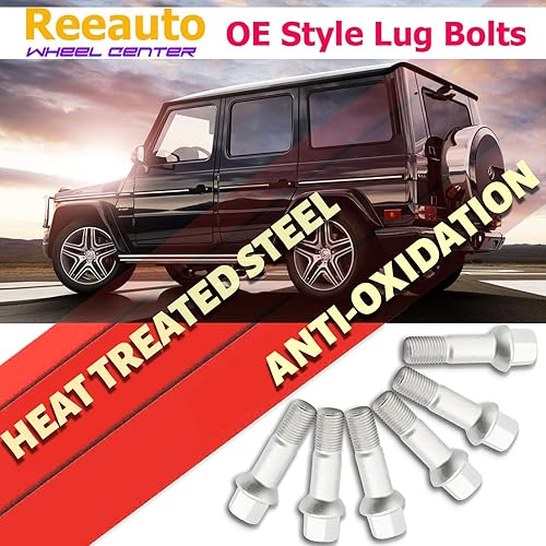 Miniatura 6 de 0009905307 - Juego de 20 pernos de rueda de 0.551 in x 1.5 pulgadas, rueda de fábrica compatible con Mercedes W220 W204 W164 W251