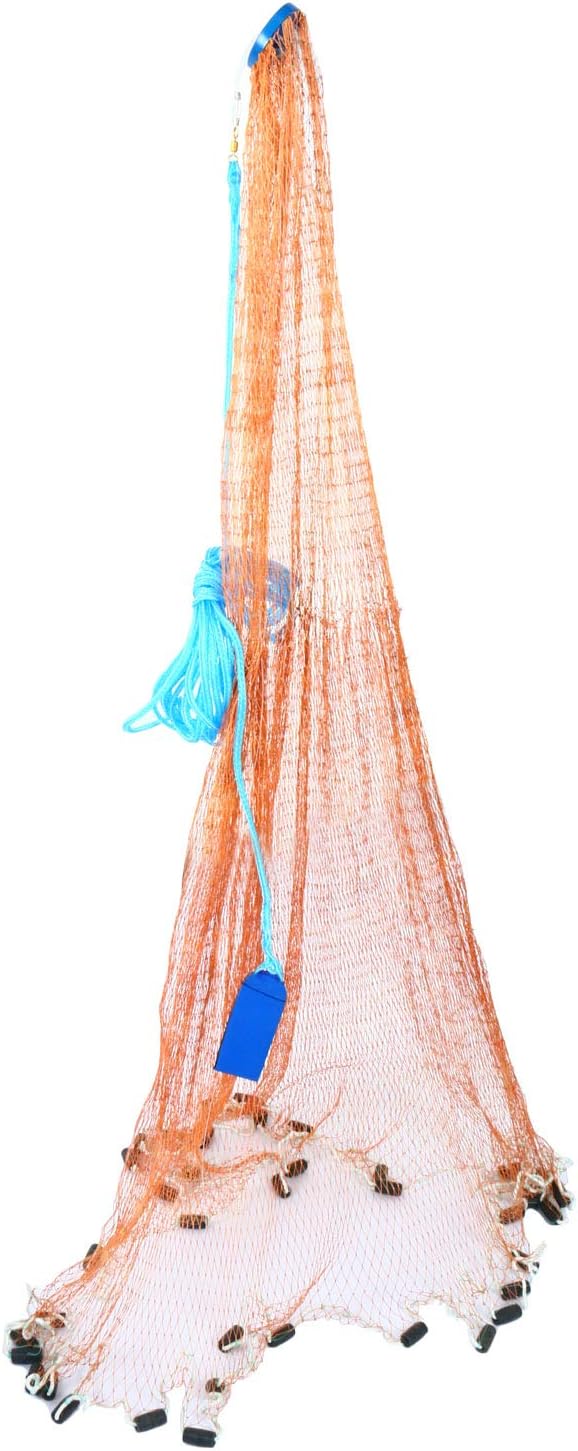 YaeMarine Freshwater Fishing Cast Net for Bait Trap Fish Saltwater Hand Throw Fishing Cast Net with Environmental-Friendly Material Sinker (6)