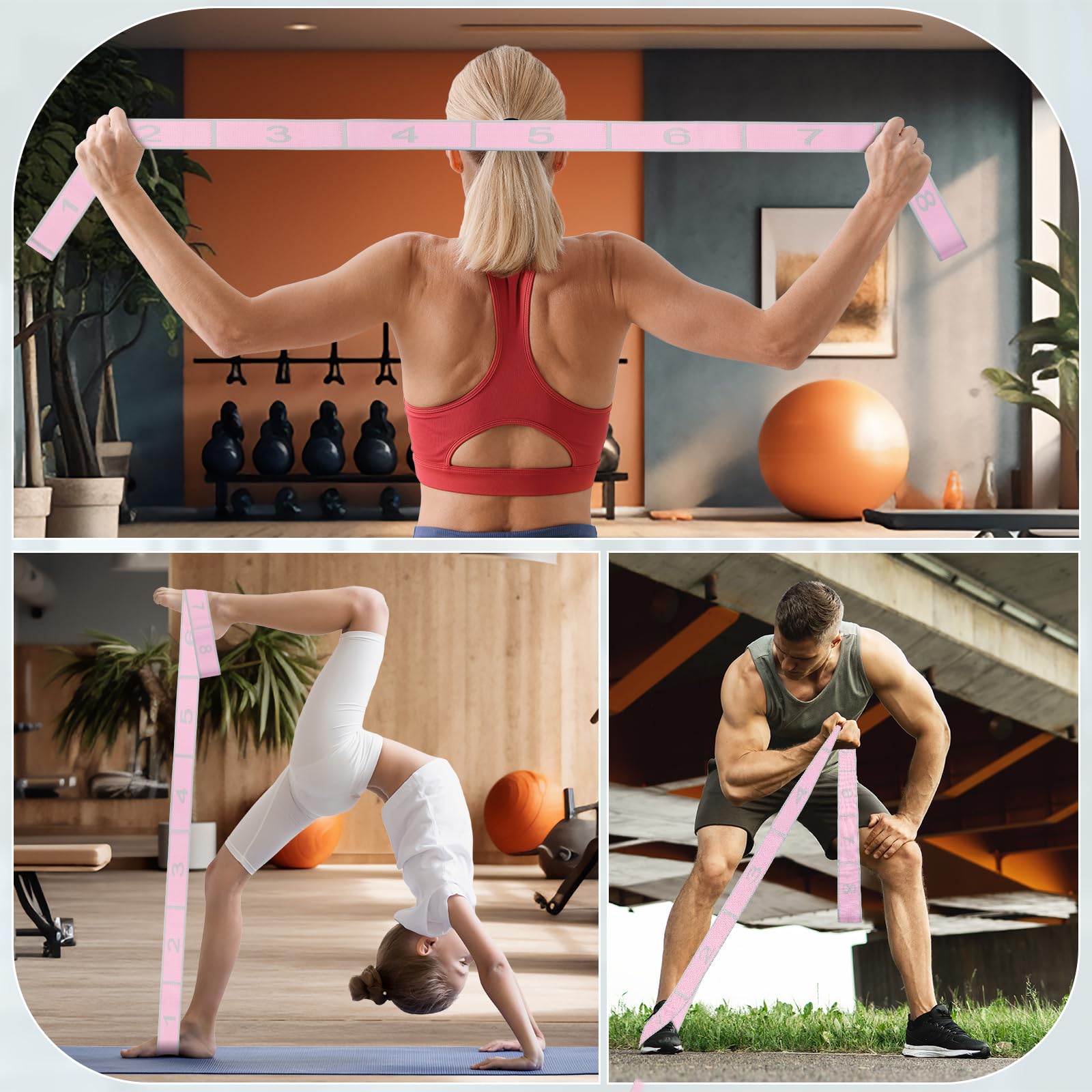 Gymnastics Stretch Band, elastico danza yoga stretching band per allenatore in allenamento di ginnastica, yoga, latino
