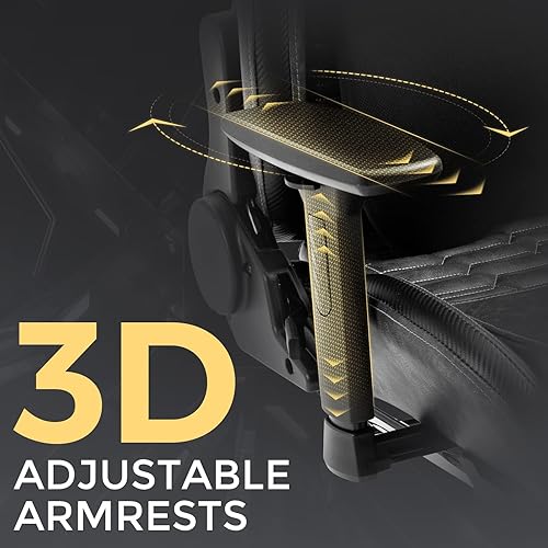 Miniatura 5 de Aodrova Silla de juegos con reposacabezas biónico y almohada lumbar silla ergonómica de piel sintética estilo carreras con reposapiés para adultos