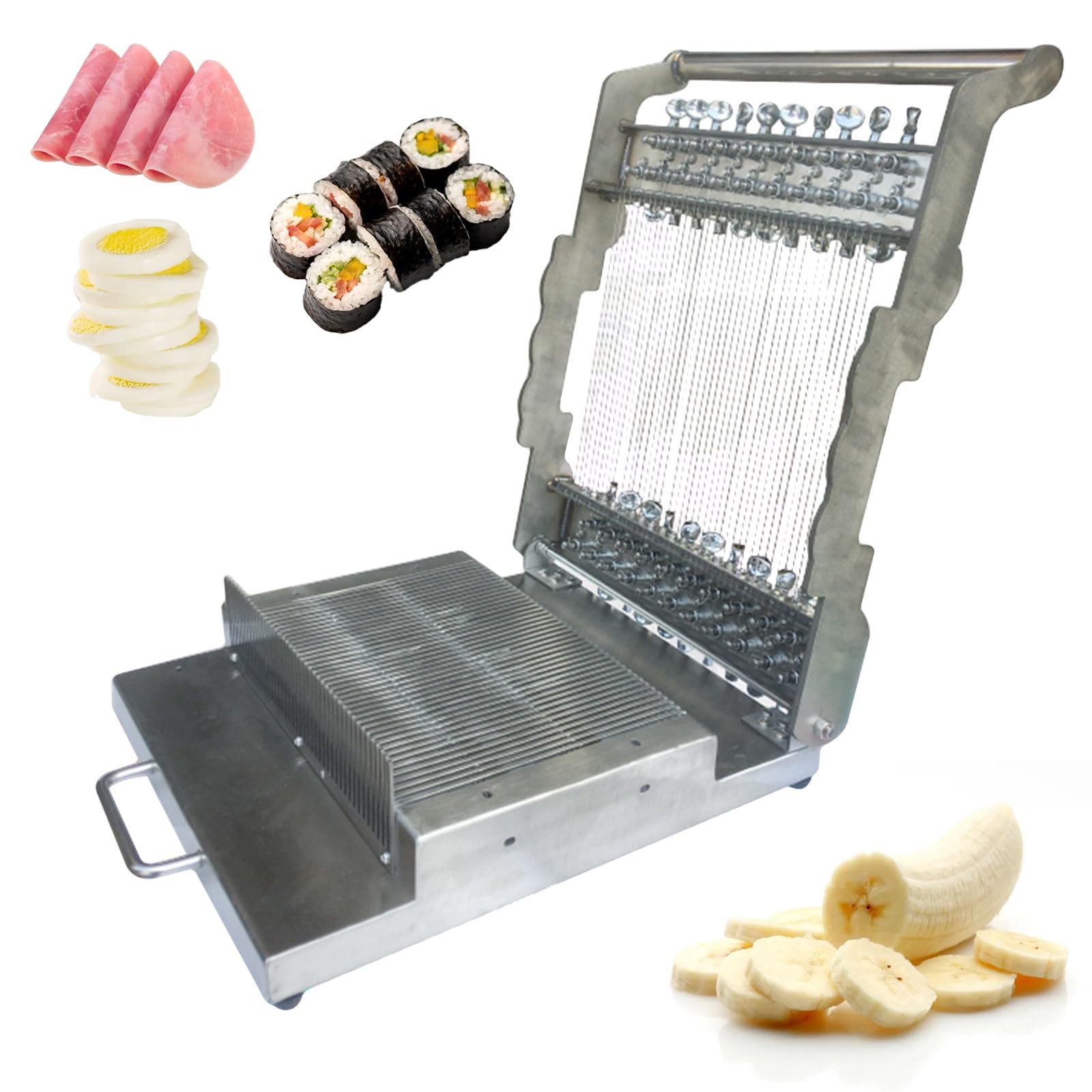 Trancheuse à sushis manuelle en acier inoxydable avec système de réglage pour coupes nettes