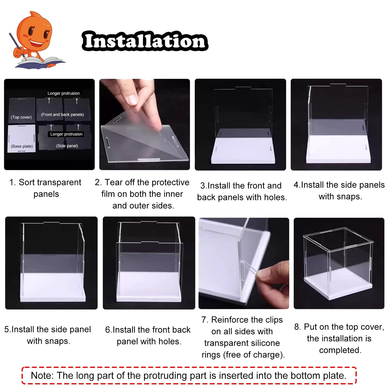 Amazon.co.jp: アクリルディスプレイケース 透明なアクリルの