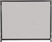 Pilgrim 18287 Forged Iron Single Panel Fireplace Screen 44"W x 33"H - Heavy Mesh Spark Guard, Matte Black, Lifetime Guarantee