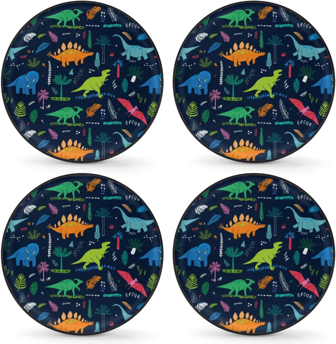 Serious Cartoon Dinosaurs Tire Covers Portable Spare Tire Cover Soft Durable Waterproof Dustproof Set of 4 Bags 16 Inches for Car Truck SUV Trailer Camper