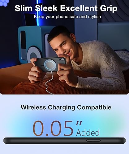 Miniatura 7 de NO.1 magnética Funda para iPhone X (10)Xs con carga inalámbrica MagSafe mate translúcido antihuellas prueba de caídas de grado militar Funda rígida