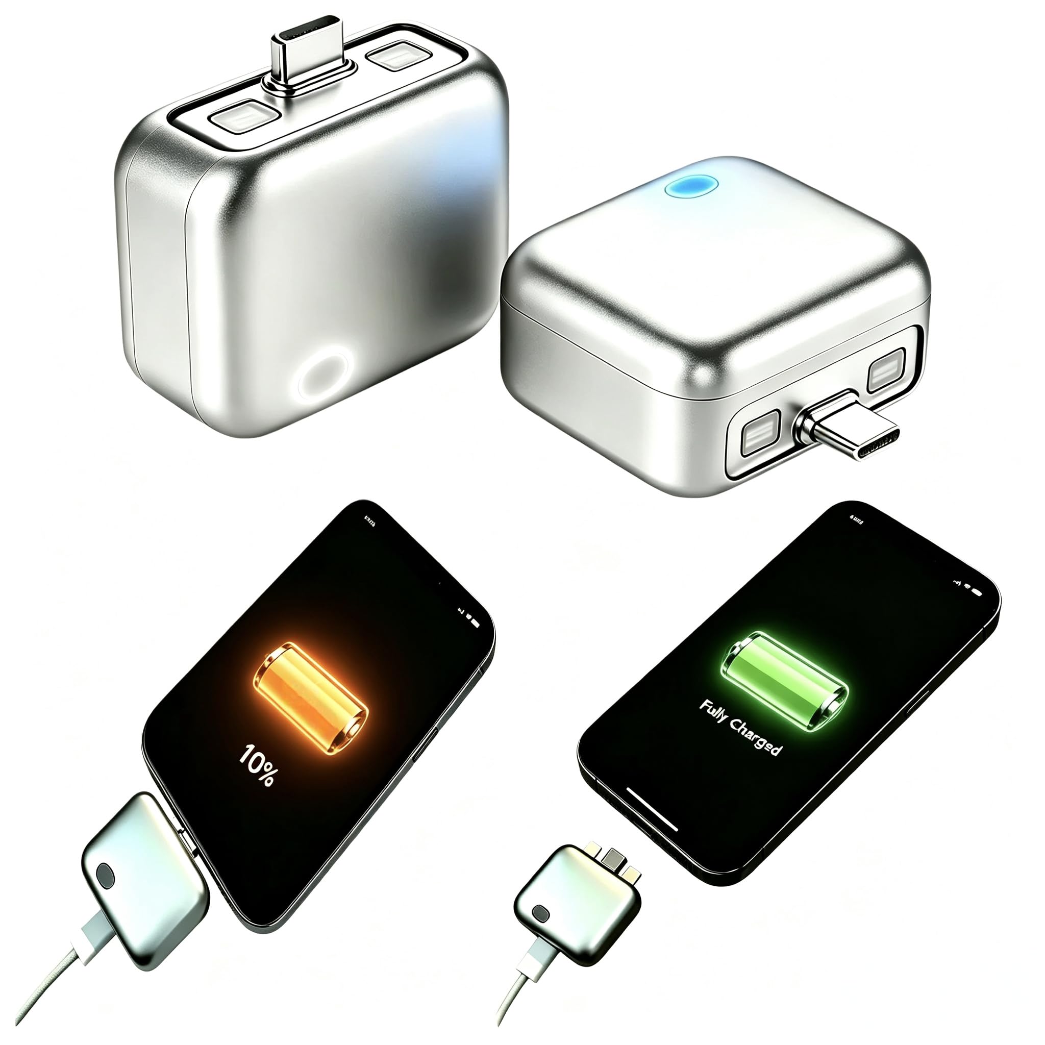 Physical disconnect USB-C charging adapter two pack