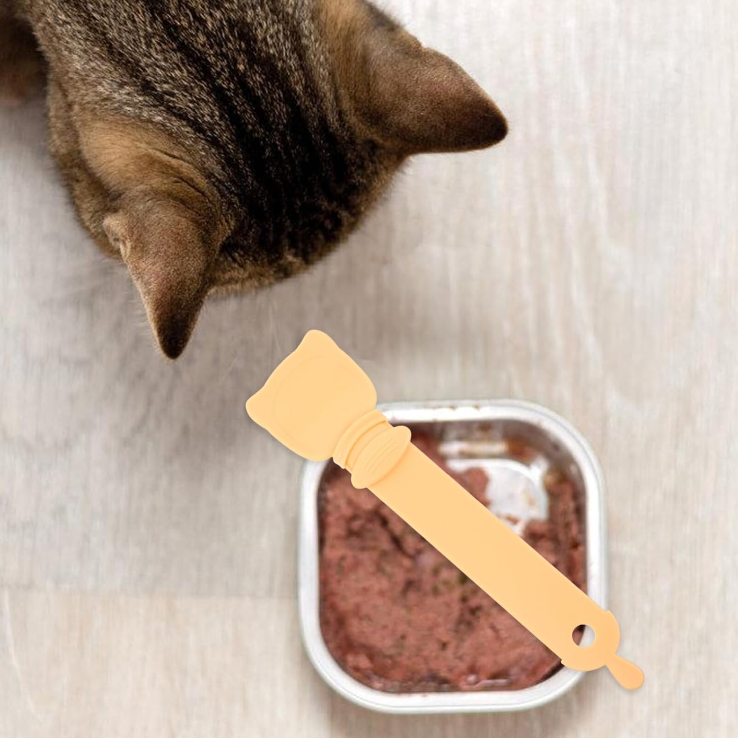 VANZACK 3pcs Cat Food Squeezer Spoon Reusable Feeding Spoon for Kittens Convenient Cat Treats Squeezer Hips Material for Easy Liquid Food Dispensing image 2