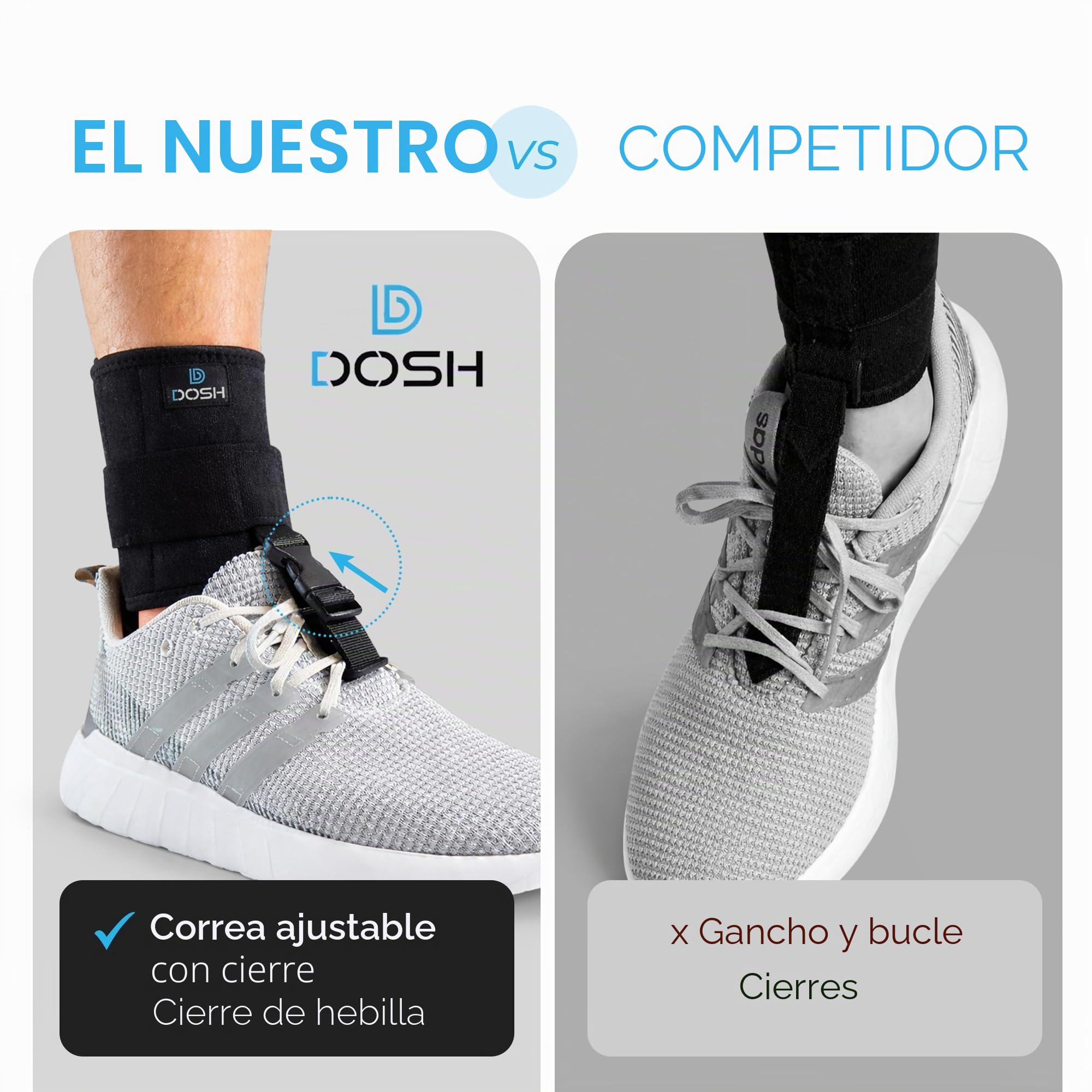 Dosh AFO Ortesis de pie caído para caminar, férula AFO para pie caído con zapatos, ortesis de tobillo para pie caído (negro)