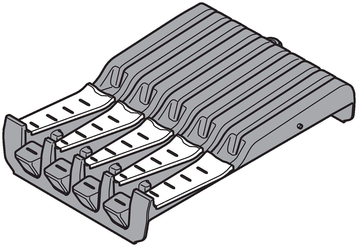 BlumOrga-Line knife holder, width 177.5 mm, depth 260 mm, KS dust grey/stainless steel, 1 piece, 6484600