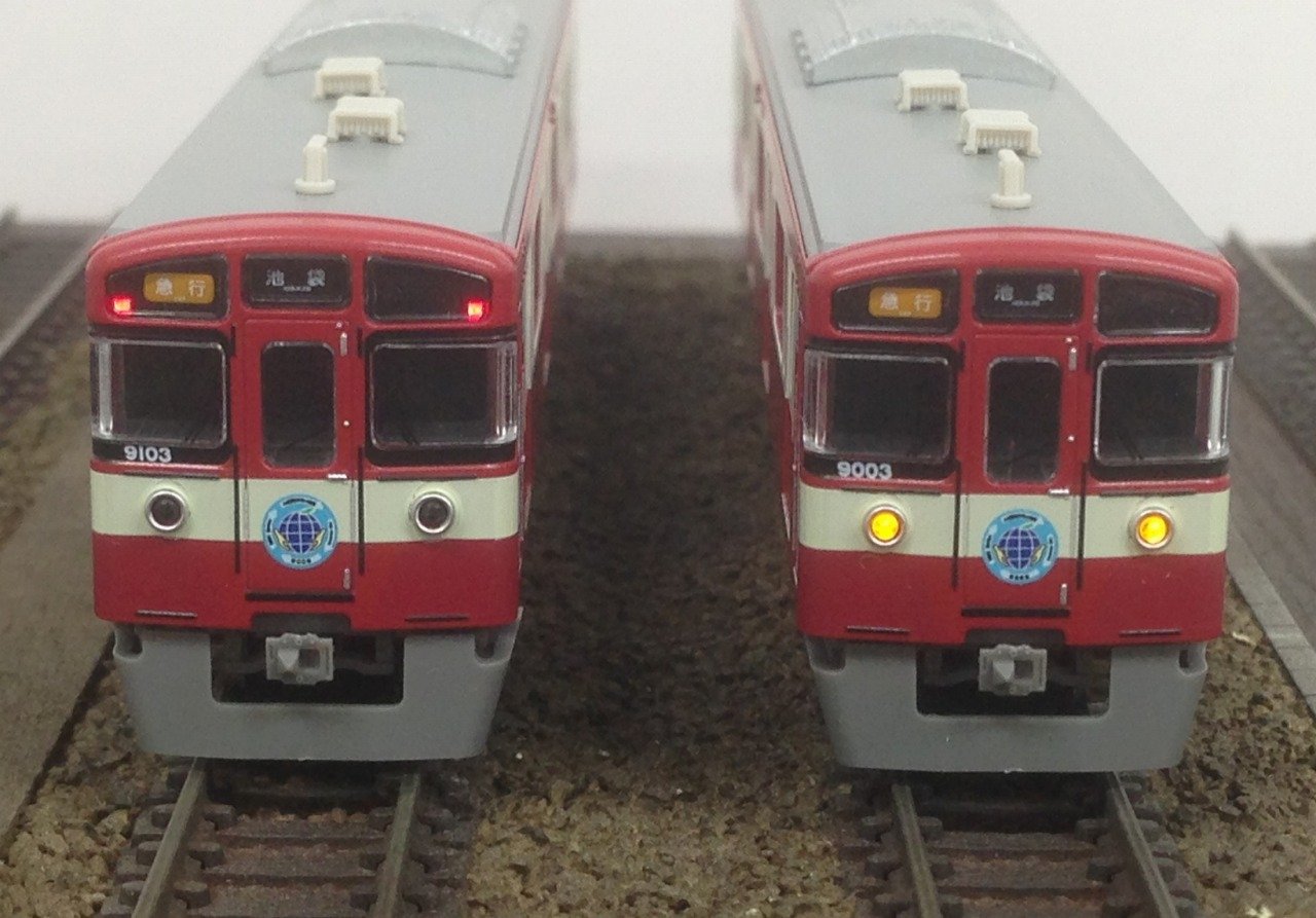 西武9000系幸運の赤い電車 4両　グリーンマックス　動力動作確認済 グリーンマックス】西武鉄道9000系 幸運の赤い電車（RED LUCKY TRAIN