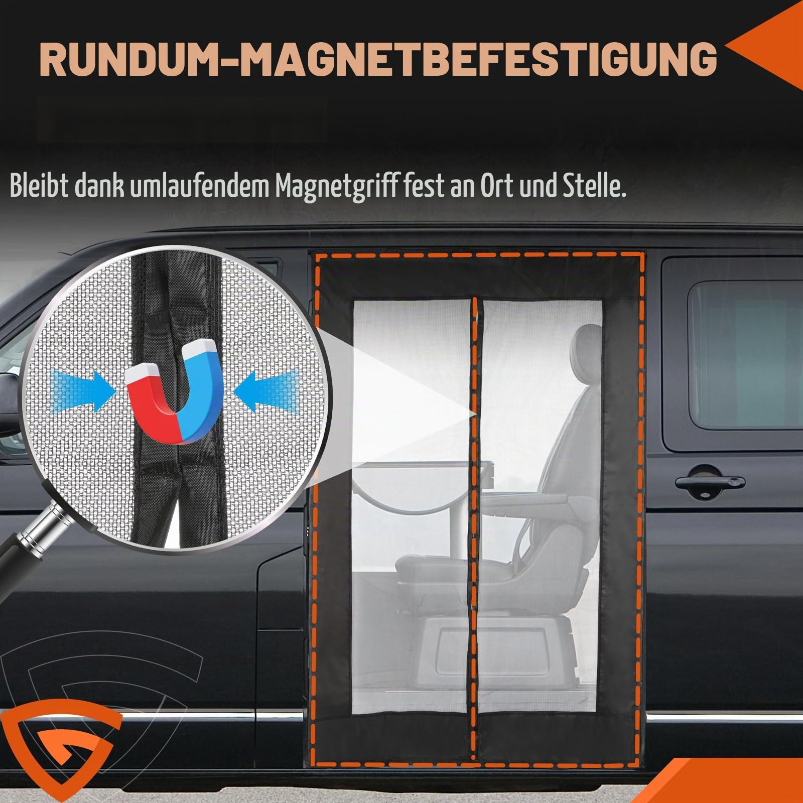 Moskitonetz Magnet für T5 T6, Schiebetür Fliegengitter Van