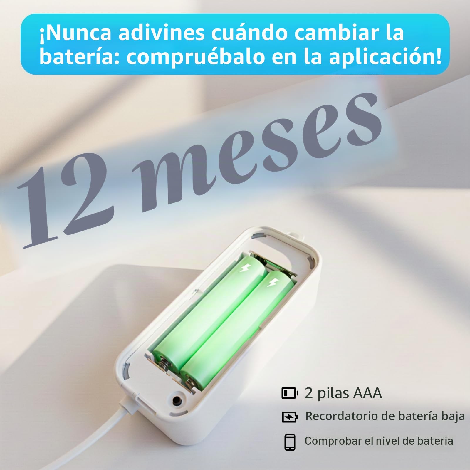 Daytech Tuya - Termómetro digital para frigorífico WiFi, temperatura digital con alerta de aplicación, registros de temperatura y humedad y exportación de datos gratis con sonda de 1 m de longitud