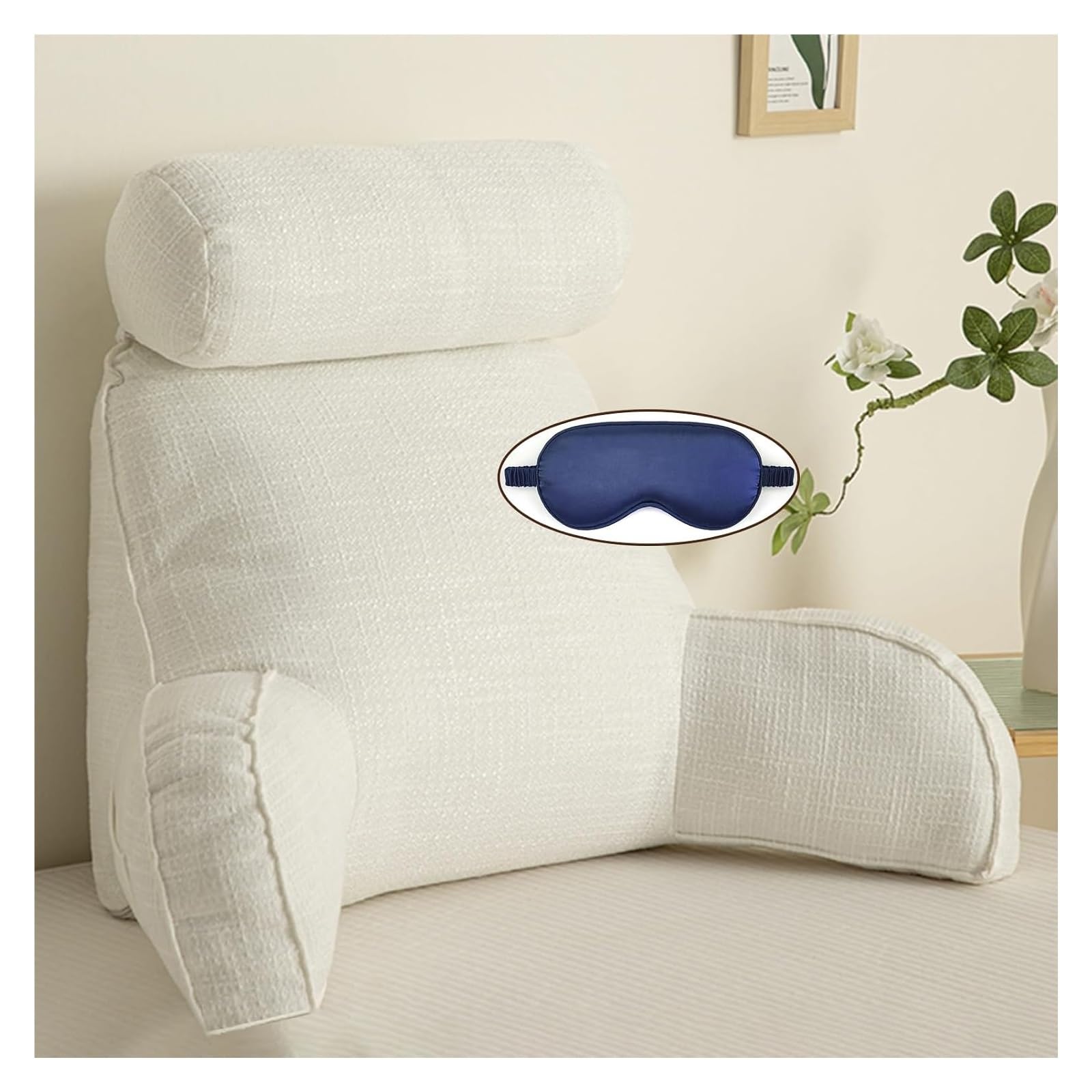Reading pillow， Premium Reading Cushion,Backrest Pillow With Arms Pillows