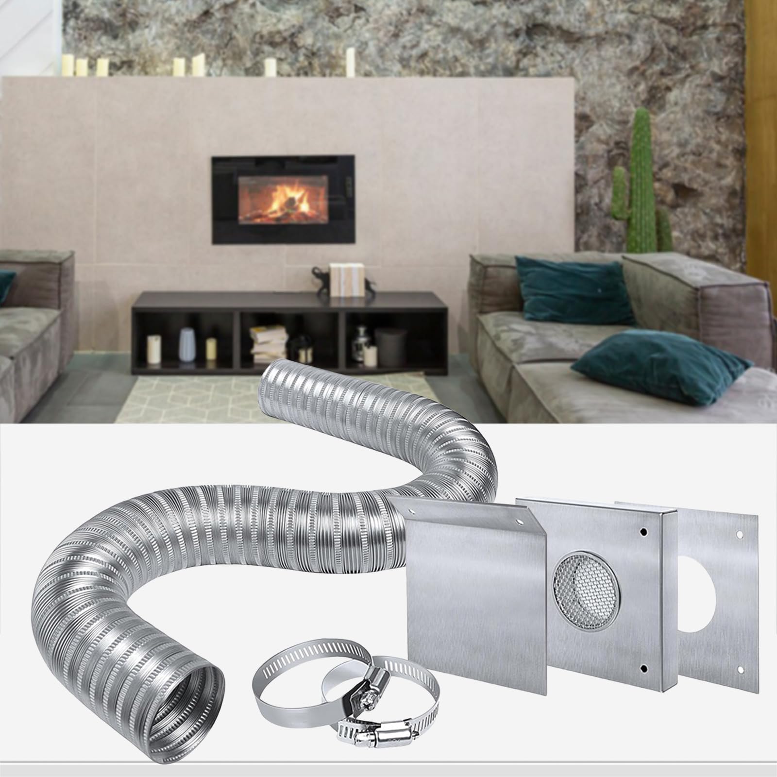 Set di ventilazione per stufa a pellet, modelli multipli | Migliora l'efficienza per uso domestico e commerciale, design per la pulizia dell'aria interna e configurazioni facili