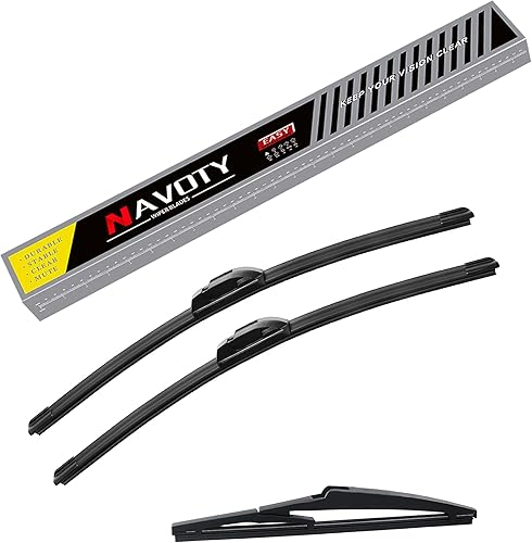 Juego de 3 limpiaparabrisas de repuesto para Jeep Cherokee 2014, 2015, 2016, 2017, 2018, 2019, 2020, 2021, 26, 18 + 14 pulgadas (juego de 3) gancho