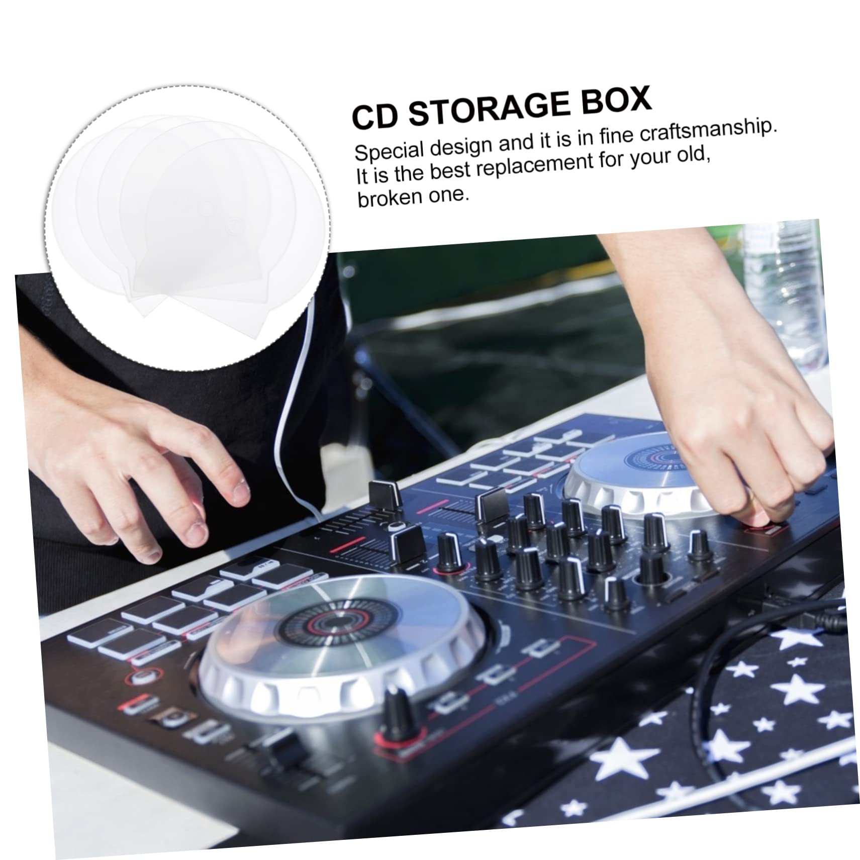 SHINEOFI Custodia CD e Dvd in Plastica Bianca Trasparente 40 Pezzi | Struttura Ispessita su Entrambi i Lati, Facile Distinzione, Accessorio di Ricambio per Disco Singolo