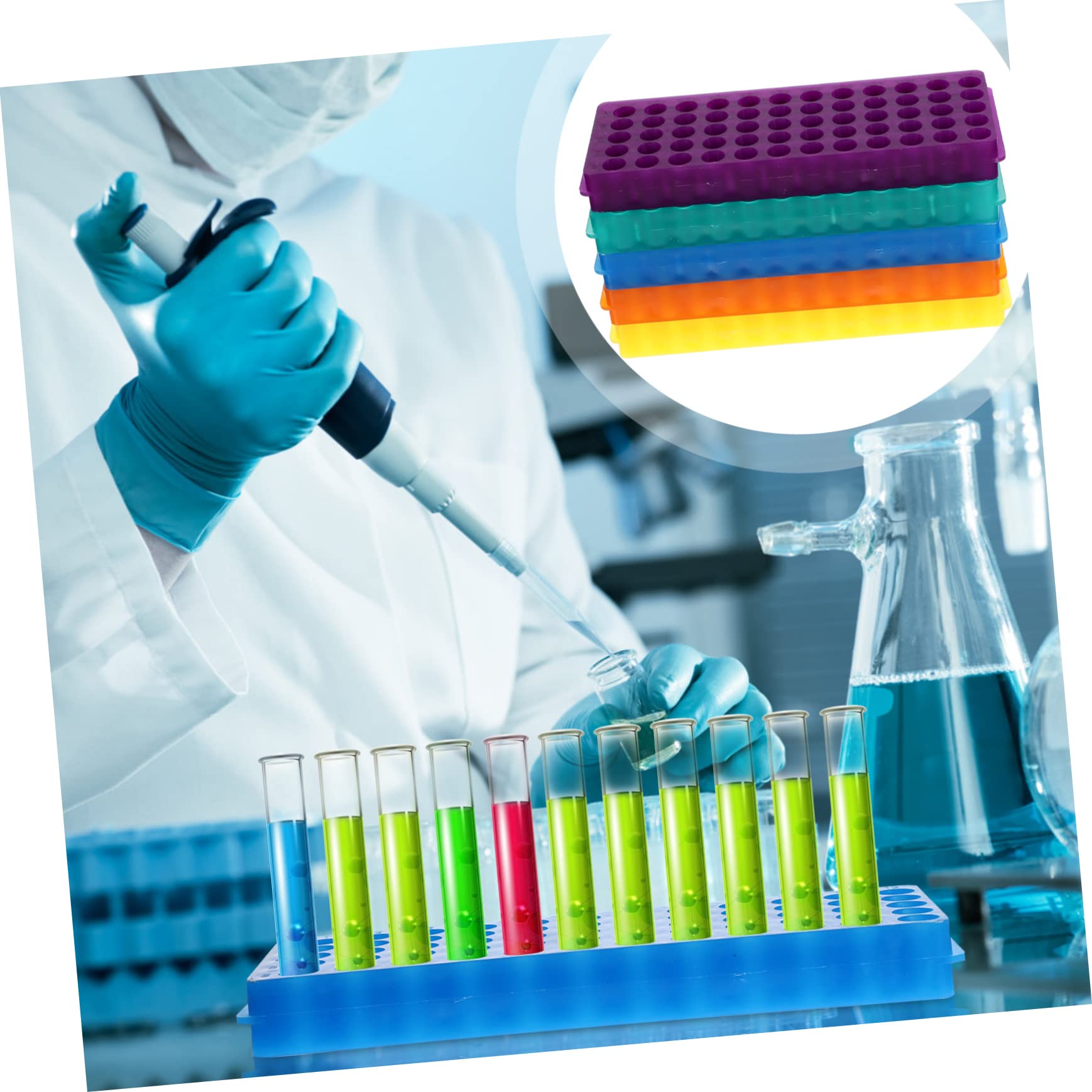 MUSISALY 5 Pcs Holder for Rack Holder Organizer Test Tube Lab Cleaning Drying Rack Tube Racks Rack for