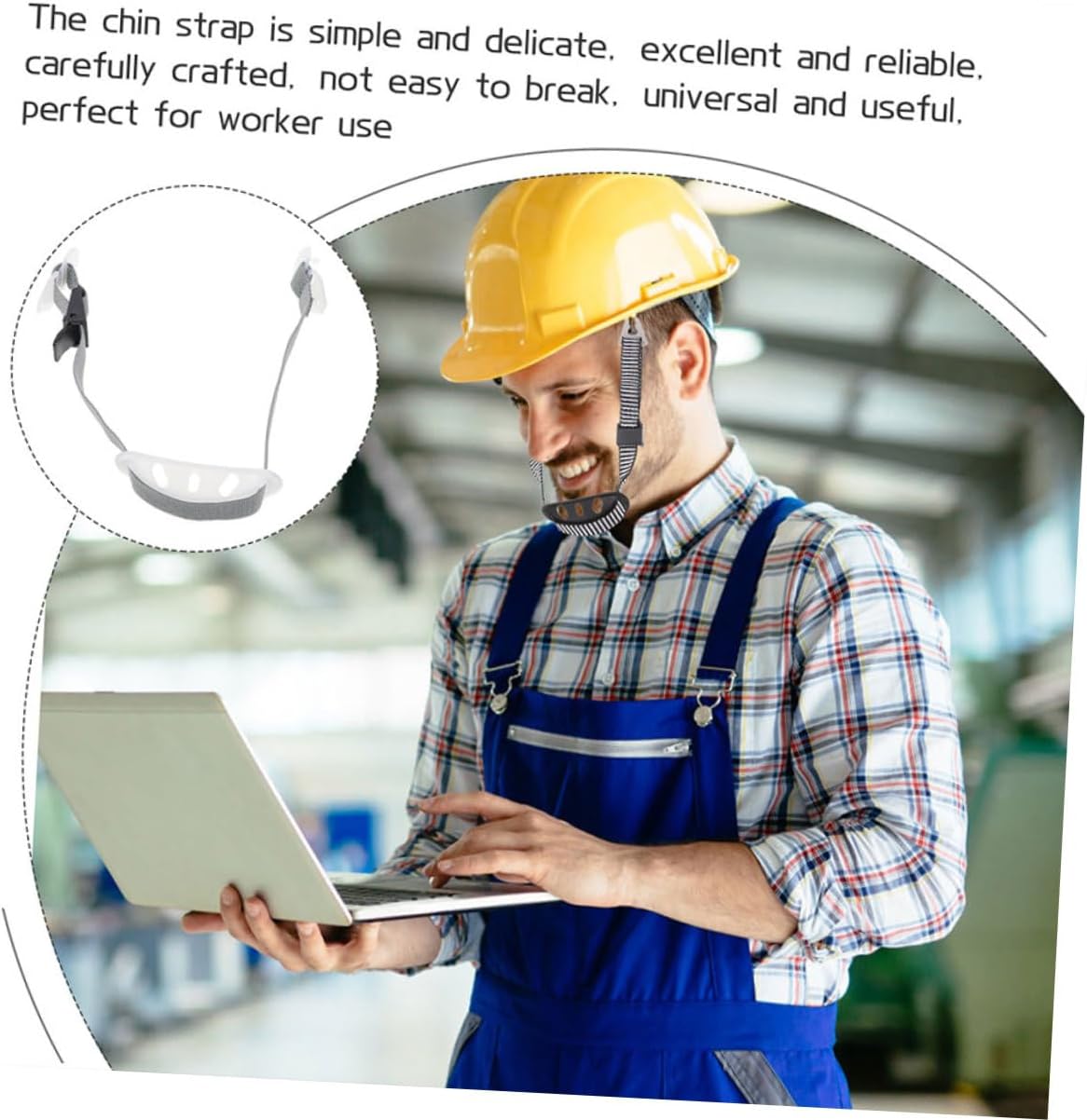 Gatuida 3pcs Adjustable Chin Strap for Helmet Hard Hat Chin Strap Easy Install for Construction Workers