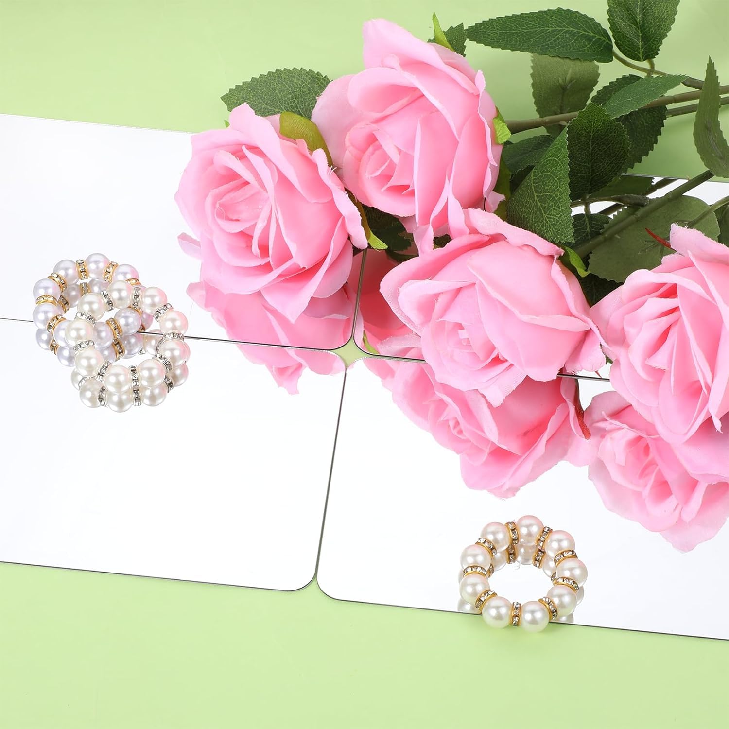 Acrylic Mirror Tiles - 4 Pack, Self Adhesive -5 Acrylic Mirror Tiles - 4 Pack, Self Adhesive -5
