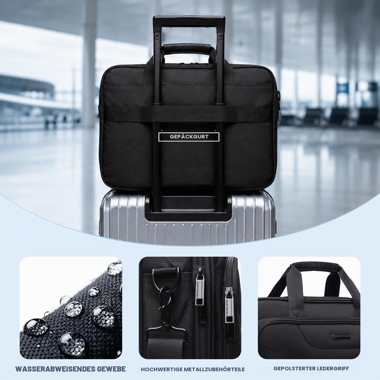 EMPSIGN Laptoptasche Laptop Aktentasche