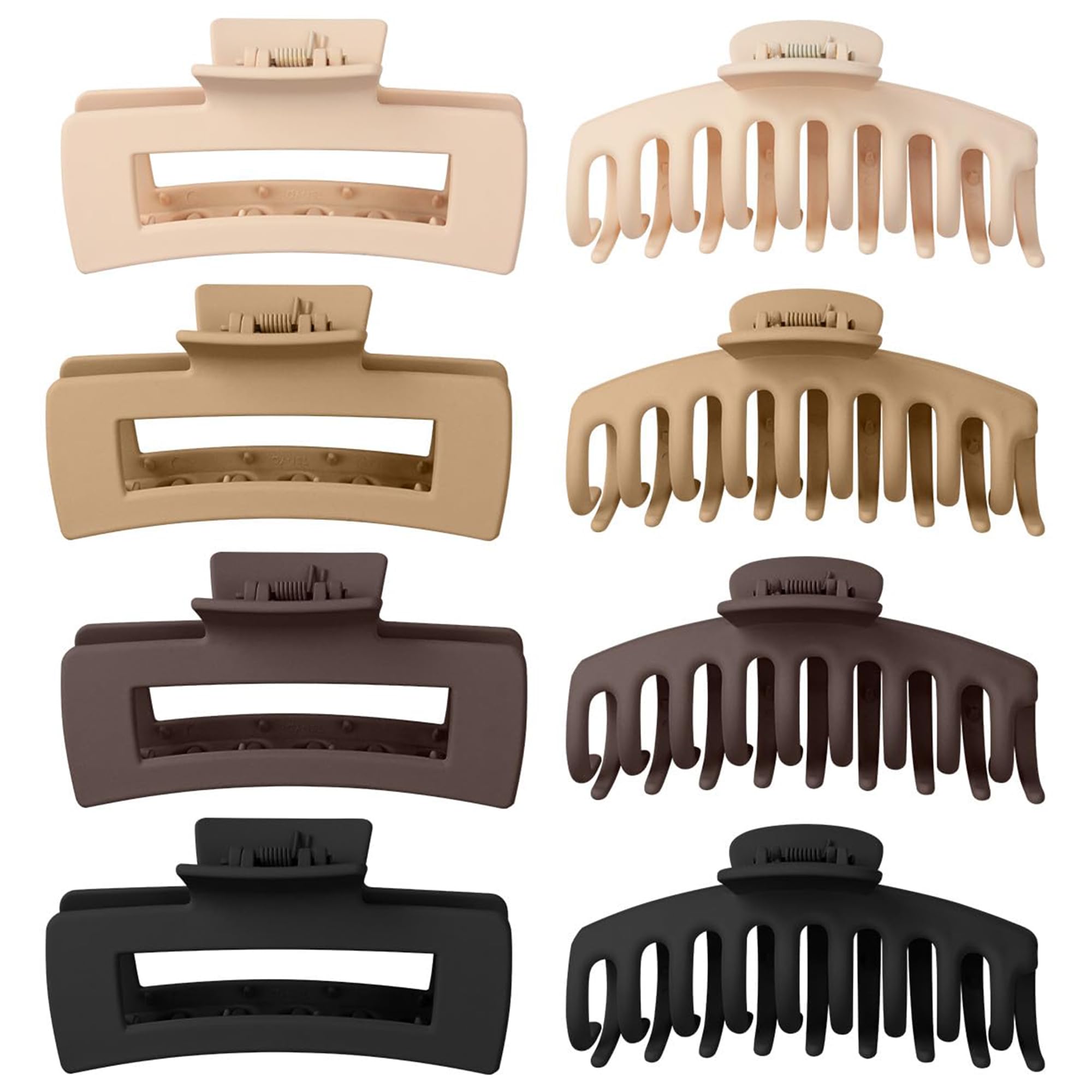 Mecool 8 Pcs Hair Claw Clips for Women Ponytail Holder Headwear Hair styling Accessories for Straight Curly, Wavy Hair