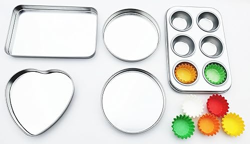 Juego de sartenes Super Deluxe compatible con Easy Bake Ultimate Oven  Incluye forros para cupcakes que caben en el horno, a diferencia de otros disponible en Yaxa Peru