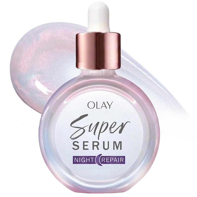 Sérum noturno Olay Super Serum Night Repair sem fragrância com niacinamida, peptídeo, ácido salicílico, ácido lático e glicerina — 30 mL