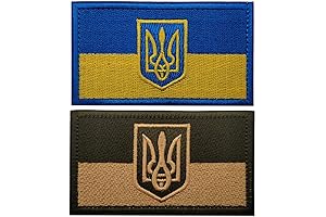 2Pcs Ukrainian Flag Morale Embroidered Patches