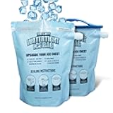 Large Leakproof Ice Bag. Reusable Ice Pack for Cooler - Long Lasting Instant Cooler Ice Packs - Drop in Cubed Ice to Make Cold, Dry Freezer Packs for Coolers - Drink Your Ice When It Melts