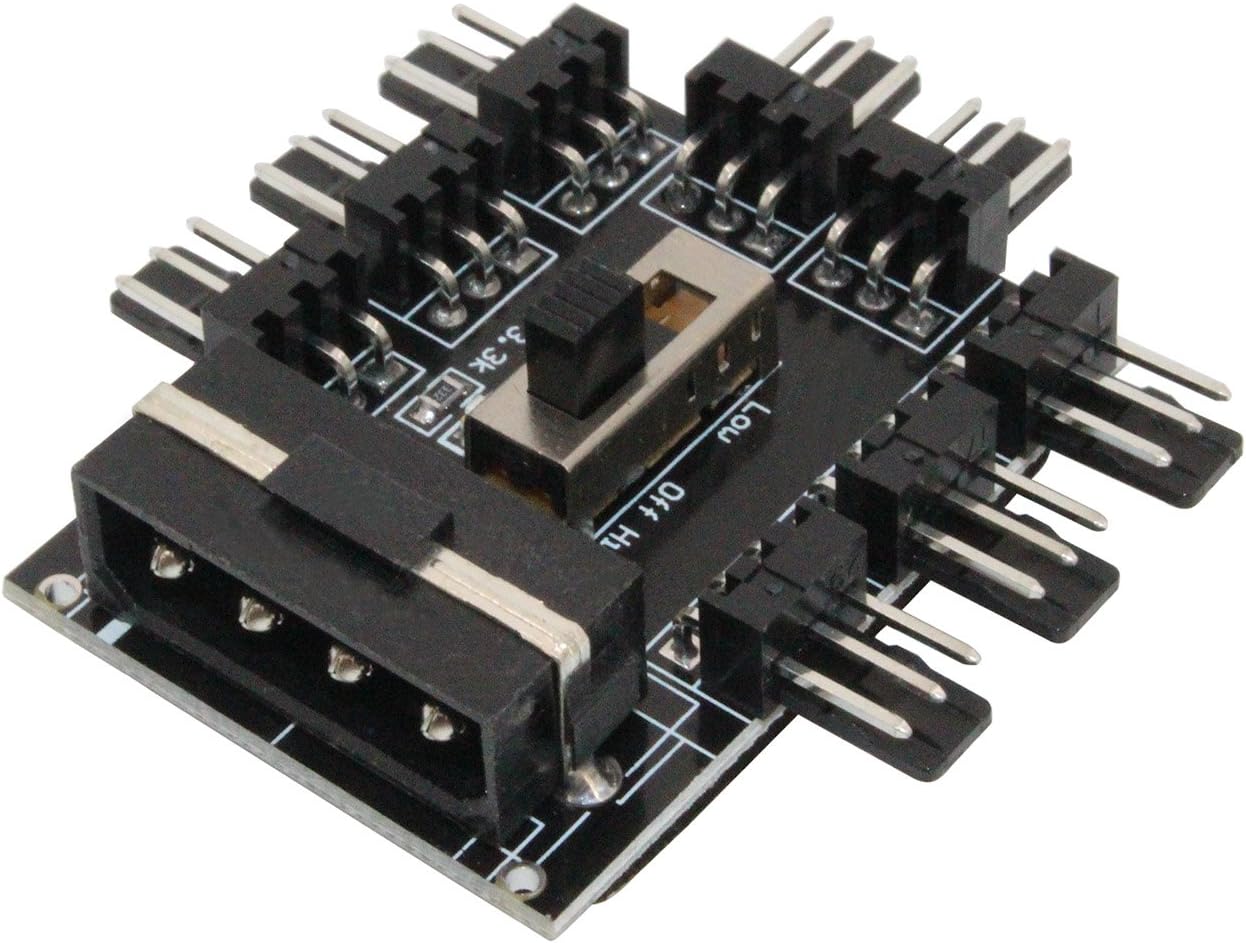 LiuTian PC Fan Speed Controller 8 Way Cooling Fan Hub 3