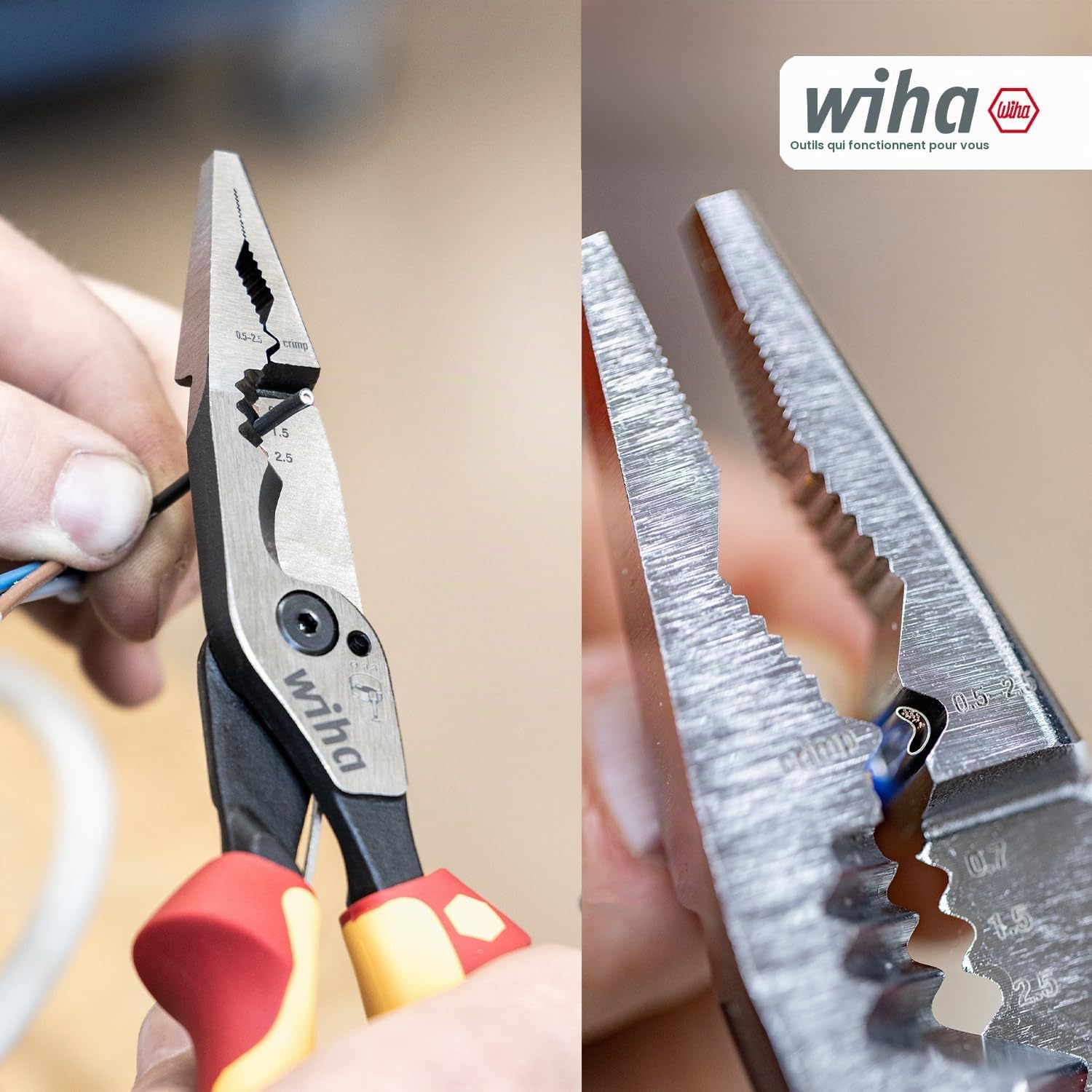 WIHA WERKZEUGE GMBH Alicates multifunción Industrial 8en1 electric con resorte de apertura acoplable y desacoplable