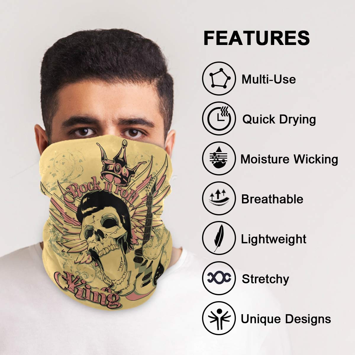 Maschera da teschio con occhi folli