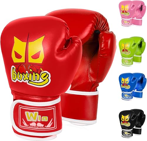 ZIECE - Guantes de boxeo para niños, guantes de boxeo de 6 onzas para niños y niñas de 6 a 12 años, guantes de entrenamiento de boxeo para niños y
